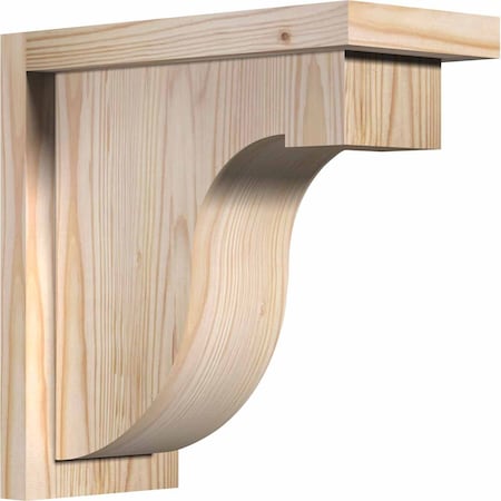 Ekena Millwork Del Monte Smooth Corbel w/Backplate, Douglas Fir, 5 1/2"W x 12"D x 12"H COR06X12X12DEL01SDF